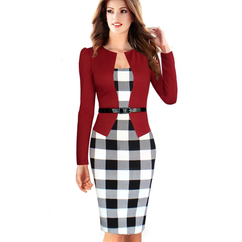 Women Dress Suit Elegant Business Suits Blazer Formal Office Women Dress Suit Elegant Business Suits Blazer Formal Office Work Tunics 3 4 Sleeve Knee Length Pencil Plus Size 4xl In From S