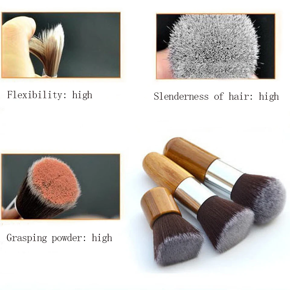 Pressionable набор кистей для макияжа Инструменты-Парфюмерия Комплект Шерсть Make up Brush Set мягкий синтетический волосы здоровыми бамбуковой ручкой