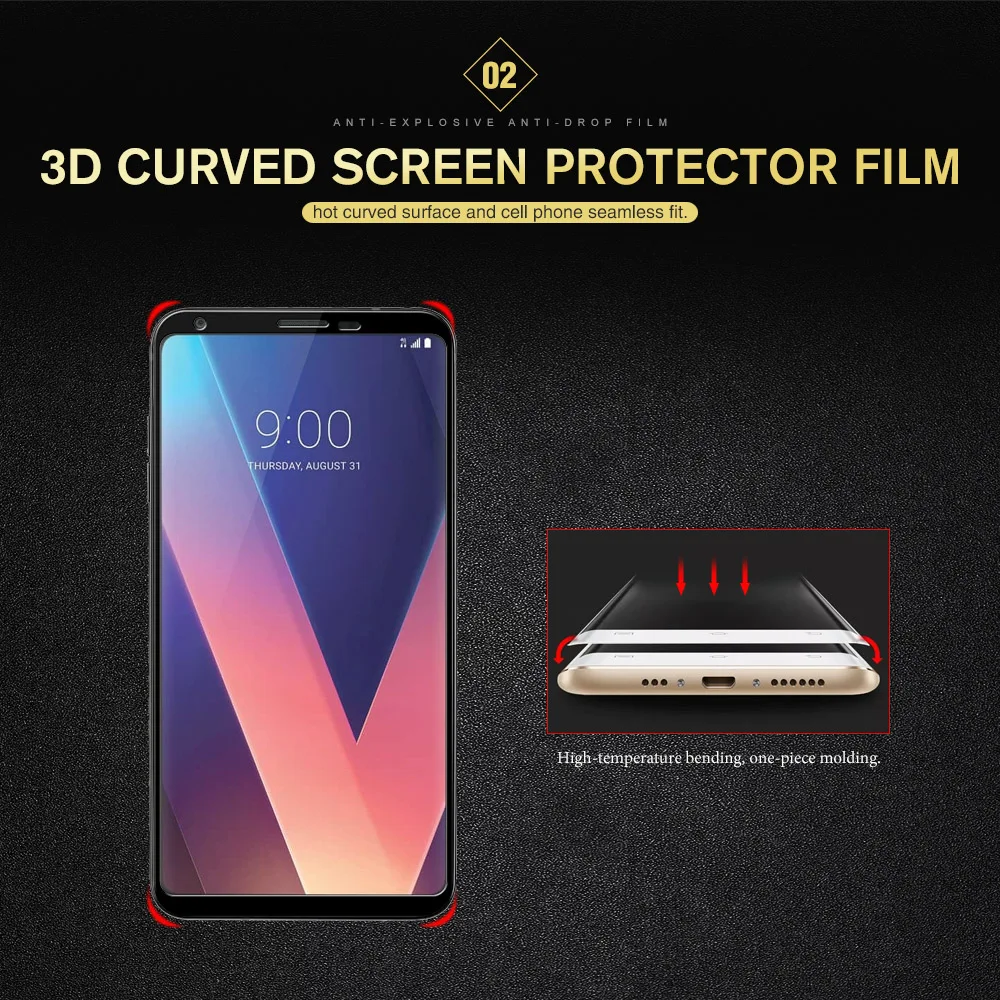 Полное покрытие закаленное стекло пленка для LG V30 V40 V50 V30S ThinQ G8 K12 Plus G7 V35 Sceen протектор Закаленное защитное стекло