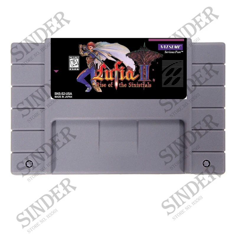 

Save File Lufia II Rise of the Sinistrals 16 bit Super Game Card For NTSC USA Game Player