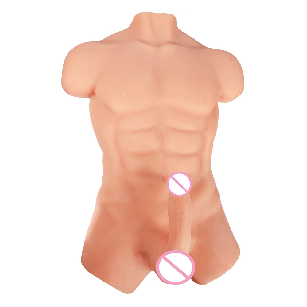  Half Body Lifelike Strong Male Doll Big Dildo Sex Doll Strong Muscles Flexible Penis For Women Gay 