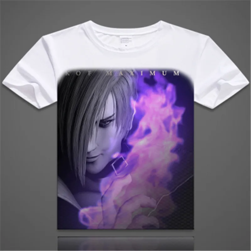 Мужская футболка с короткими рукавами the king of fighters Iori Yagami Leona кё Кусанаги