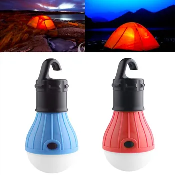 

Mini Portable Outdoor Camping Lantern Tent Hiking Light Battery LED Bulb Emergency Waterproof Lamp Hanging Hook Flashlight