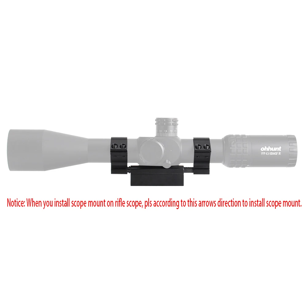 ohhunt Riflescope Rings 30mm25.4mm Scope Zero Recoil Mount Picatinny Weaver Rail Adaptor Base for Hunting Airgun Rifle Scope (3)