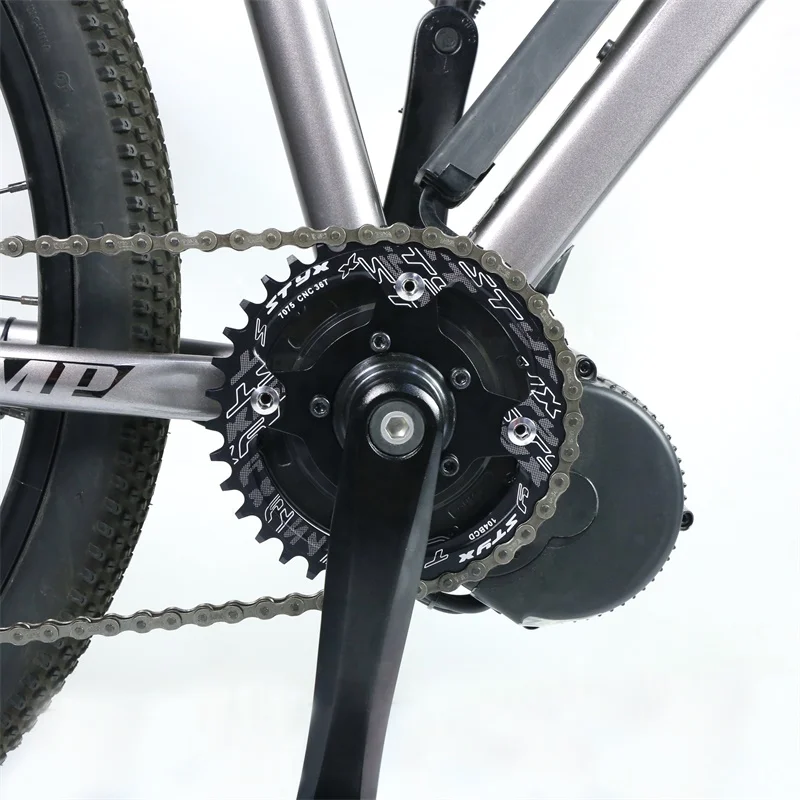 Flash Deal Bicycle 104BCD Aluminum Alloy 32T 34T 36T 38T Narrow Wide Chain Wheel MTB Bike Chainring w/ 104 BCD Chain Ring Spider Adaptor 15