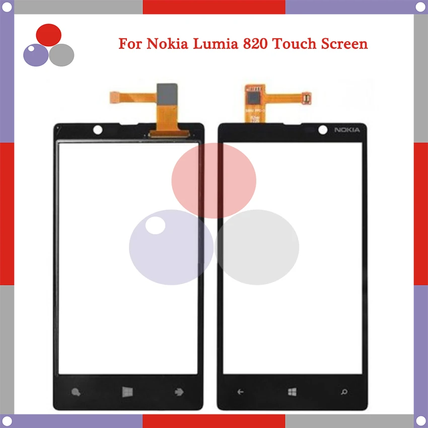 50 шт./лот 4.3 &quotсенсорный экран для nokia lumia 820 n820 дигитайзер датчик стекло объектива
