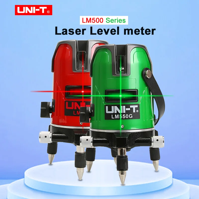UNI-T LM520 LM530 LM550 красный и зеленый лазерный уровень 2/3/5 линии 360 градусов саморегулирующийся перекрестный лазерный уровень Красные линии лазерный уровень
