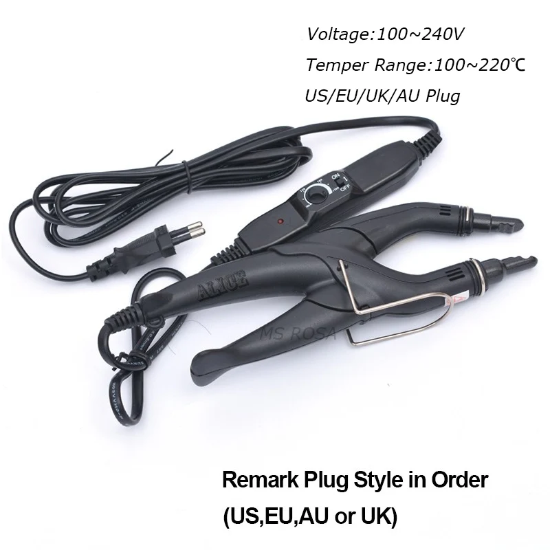 Fusion Hair Extension Tool Plug Fusion Styler Keratin Hair Extension Iron Hair Connector With Temperature