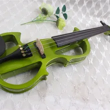 V-3# белая 4 струна зеленого цвета твердая деревянная электрическая скрипка может сделать любой размер