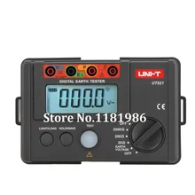 UNI-T UT521 LCD Digital Earth Ground Resistance Voltage Meter Double Insulation Protection Tester Megger 0-200V 0-2000 ohm victor vc4105a lcd digital earth resistance tester ground resistance voltage meter lightning rod measuring instrument tools