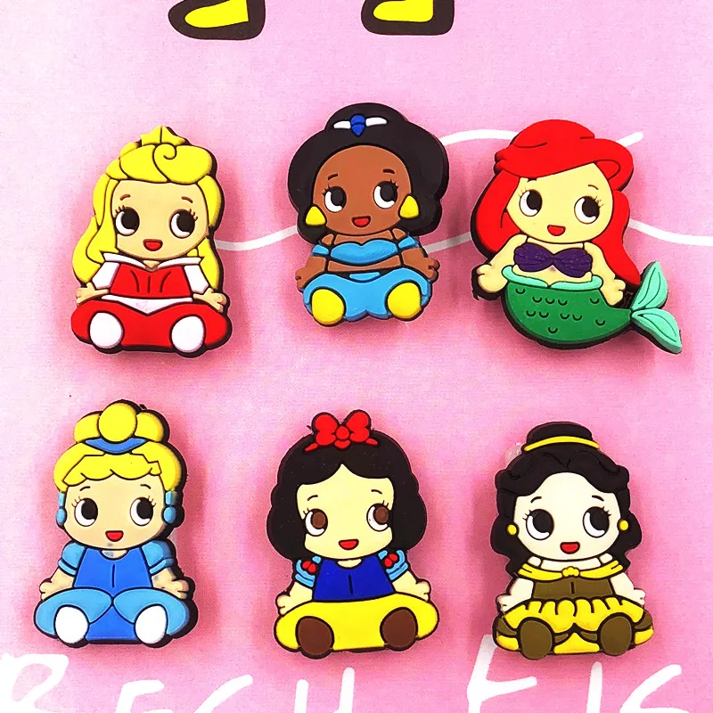 6Pcs Cartoon Cute Princess Button Badges Cartoon Pinbacks Badges