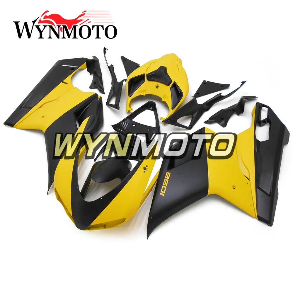 Полный мотоцикла матовый желтый черный Чехлы для поездок на мотоцикле Ducati 1098 | Накладки и декоративные молдинги -32829885426