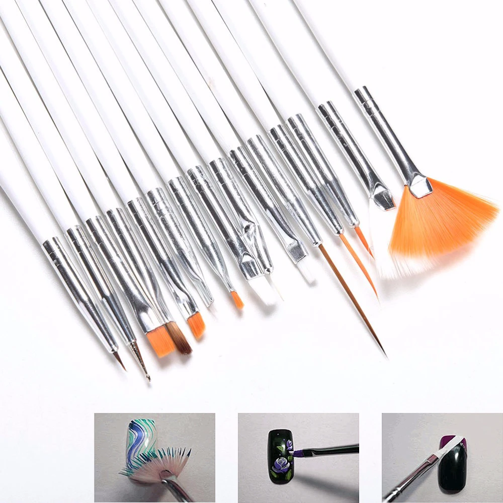

Nail Art Tools Brushes for manicure Rhinestones nails Decorations nail brush kit painting fingernail tool pen kit Tools /15 pcs
