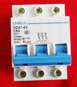 

1piece/lot DZ47-63 63A 3P circuit breaker 400V GB10963.1