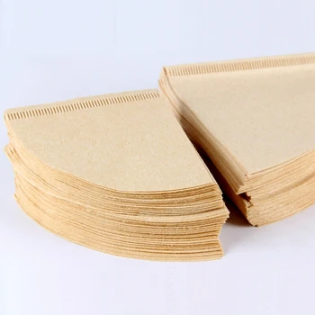 

200Pcs V-Shaped Coffee Filter Paper 3-4Cup Coffee Filter Cup Espresso Coffee Drip Tool Paper Filter