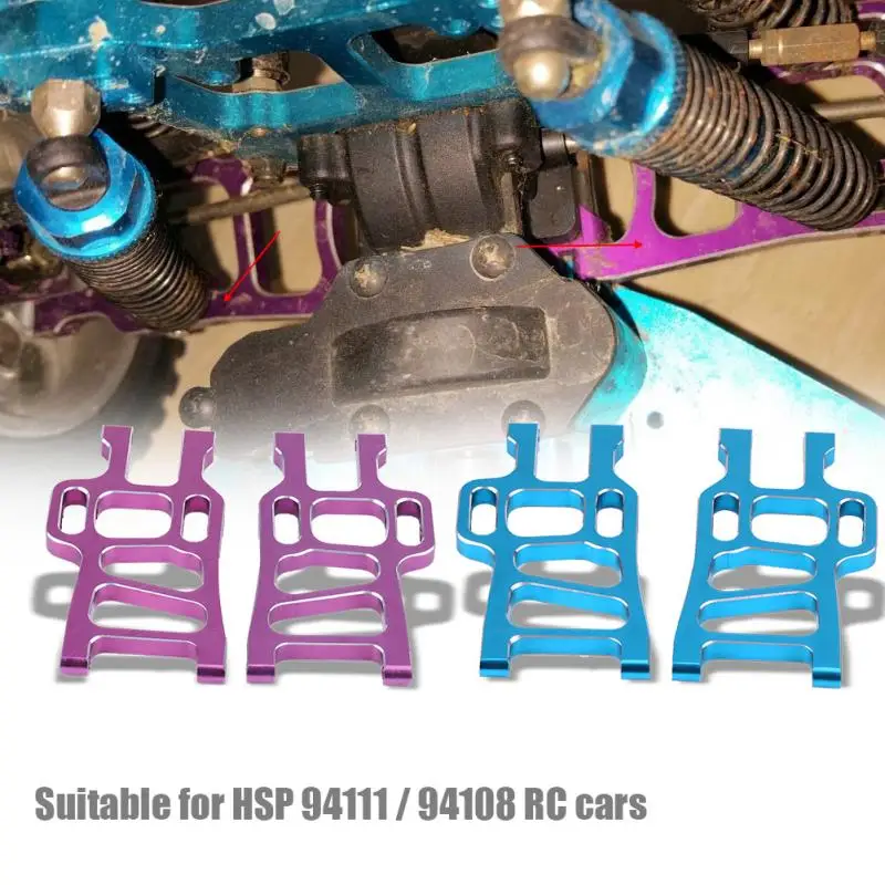 

2Pcs/Set RC Car Parts Aluminium Alloy Lower Suspension Arm For HSP 94111 94108 Upgrade Parts High Quality RC Car Accessories