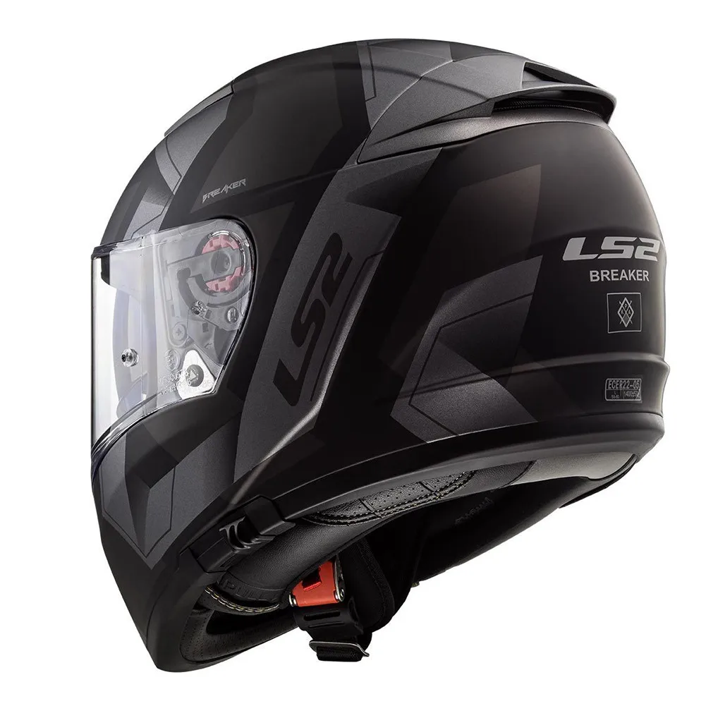 * Бесплатная пинлок LS2 FF390 выключатель физика Черный Красный Полный лицо