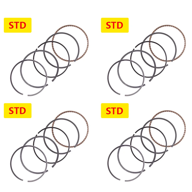 Мотоциклетный Двигатель Головка блока цилиндров части поршневых колец для Suzuki GSF250 бандиты 250 72A 73A 74A 913 GSXR250 GSX250 GSX250R GJ73A GJ74A - Цвет: 4 Set STD