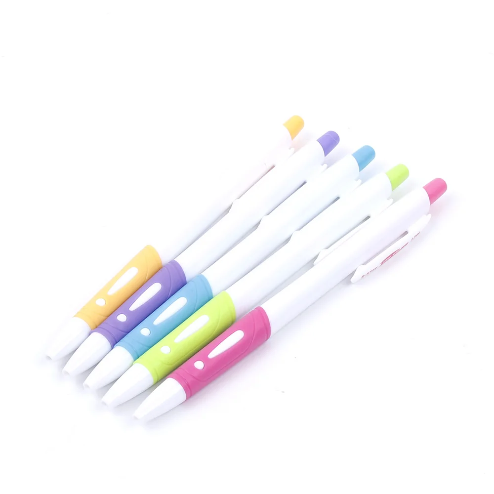 1 Pc Plastic Ballpoint Pen Pressed White Rod Ballpoint Pen For Kids