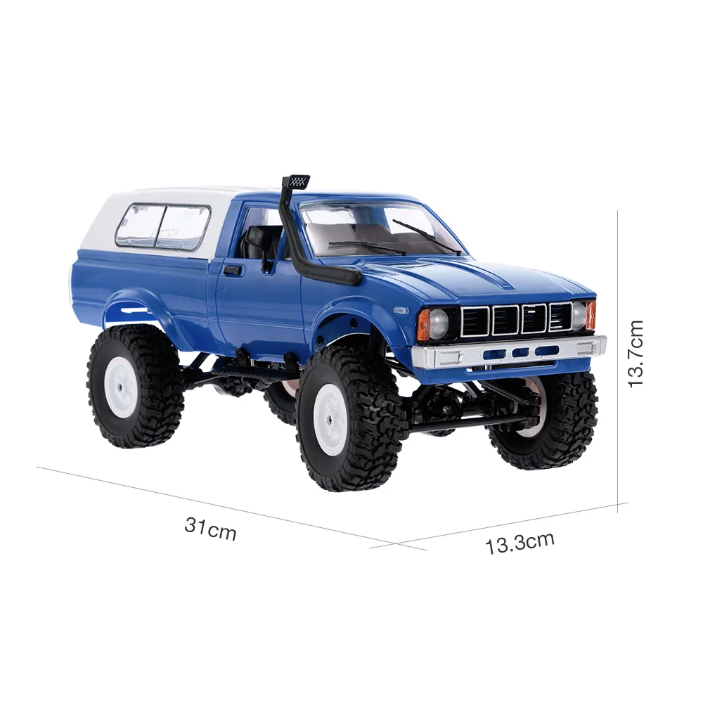 C24 RC автомобиль 1/16 2,4 ГГц 4WD RC автомобили с фар светодиодный пульт дистанционного управления гусеничный автомобиль внедорожный пикап грузовик RTR RC игрушки подарки