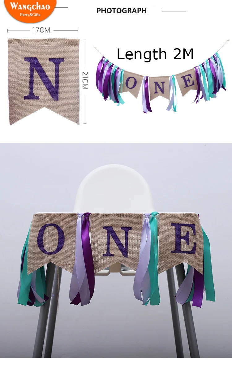 Ribbon Dining Chair Linen Banner One Year Old Party Decoration Happy Birthday Baby Shower Boys Girls Decora Kids Party Supplies Ribbon Dining Chair Linen Banner One Year Old Party Decoration Happy Birthday Baby Shower Boys Girls Decora Kids Party Supplies