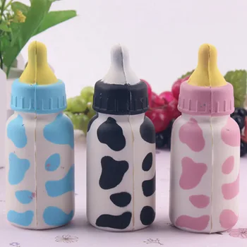 

1PCS 10cm*4cm New Jumbo Milk Bottle Squishy Cellphone Straps Slow Rising For Bag Accessories