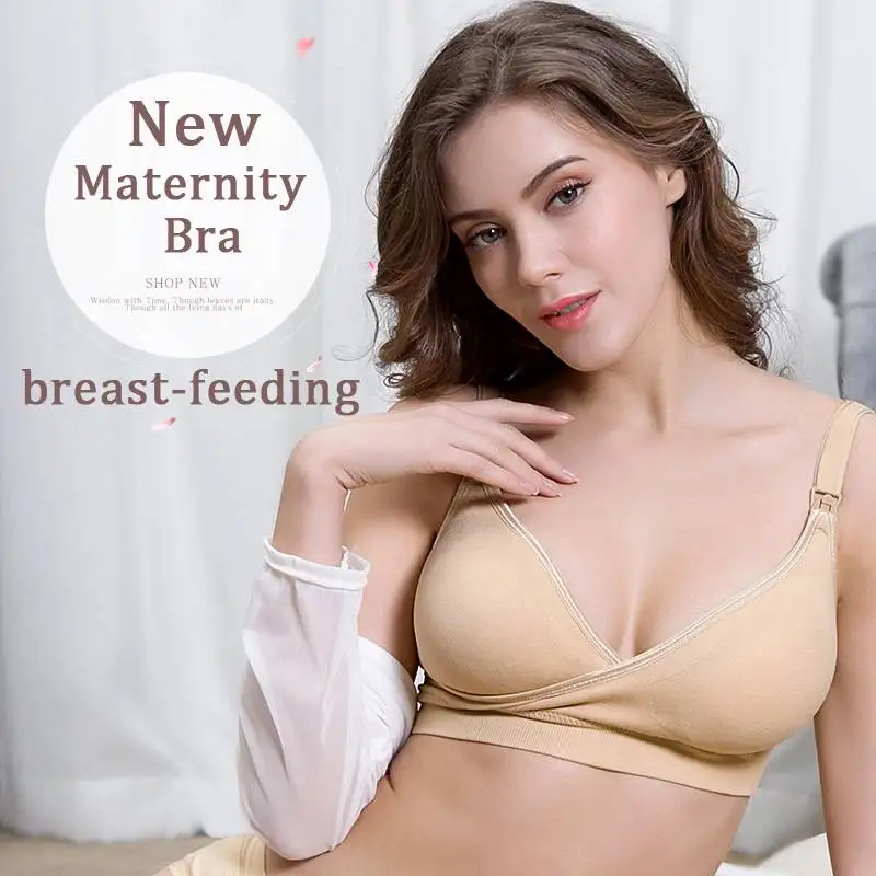 2019 кормящих материнства лиловый сплошной цвет грудного вскармливания хлопок Бюстгальтер для беременных женщин нижнее белье йога