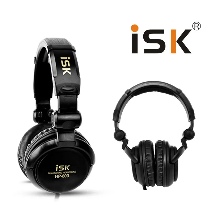 

ISK HP-800 Monitoring Headphone Auriculares Recording Studio DJ Headset Stereo Dynamic Headband Earphone 3.5mm + 6.3mm Plug