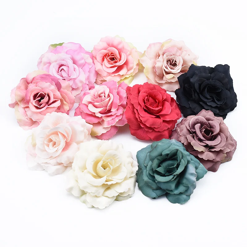 

Wedding decoration silk roses head bridal accessories clearance scrapbooking decorative flowers wall Christmas party home decor