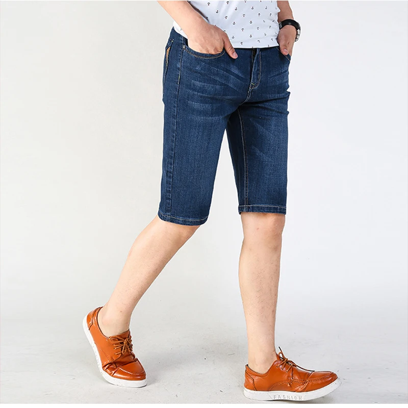 TANGYAXUAN Brand Mens Jeans Shorts Plus Size Stretch Thin Denim Jeans