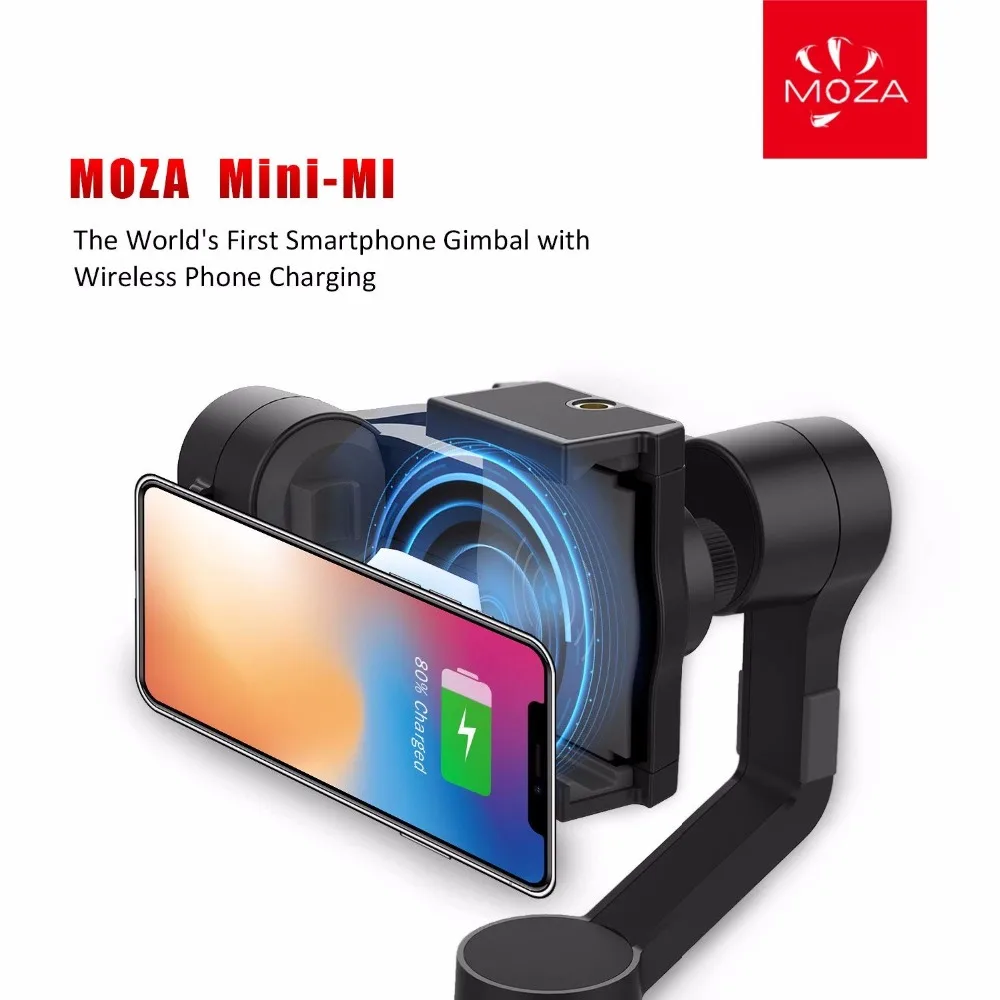 Moza Mini Mi Vlog 3 Axis смартфон Беспроводной зарядки шарнирный стабилизатор для камеры