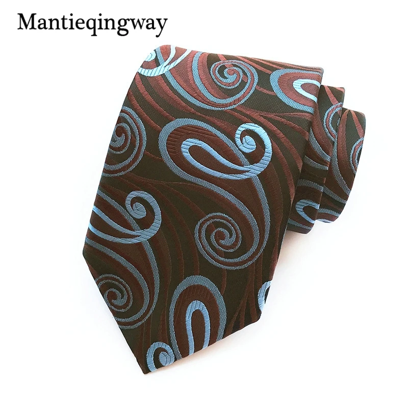 Mantieqingway Мода Пейсли с цветочным принтом галстуки для мужчин полиэстер костюмы шеи галстук Свадьба шеи гравата, тонкий галстук