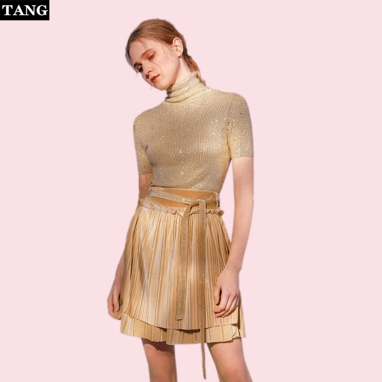 Tang 2019 Новое эксклюзивное высококачественное женское платье комплект из двух