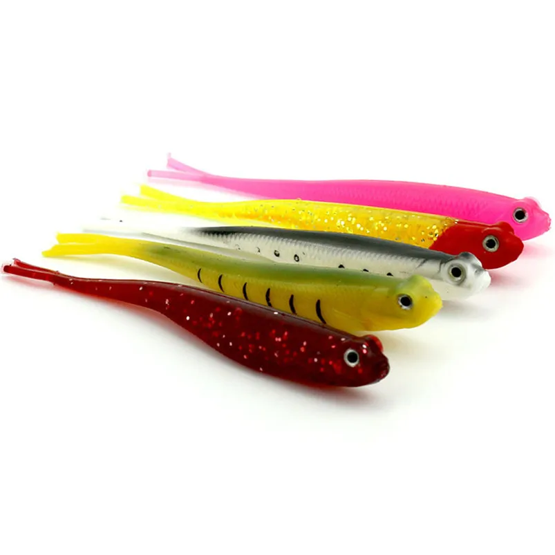 10pc soft worm fishing bait sea fishing tack wobbler jigs silicone baits Artificial Soft fishing accessories lures pesca #4O08 (9)