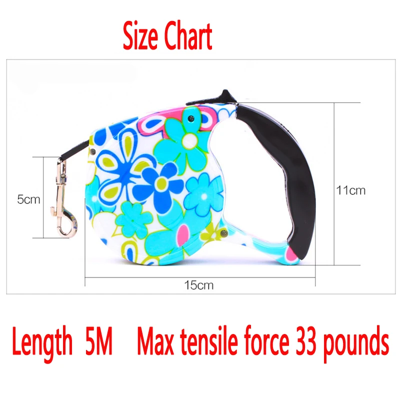 5 м автоматический регулируемый поводок для домашних животных, поводок для собак, выдвижной удлиняющий поводок для собак, поводок для прогулок и бега, поводок для собак на открытом воздухе