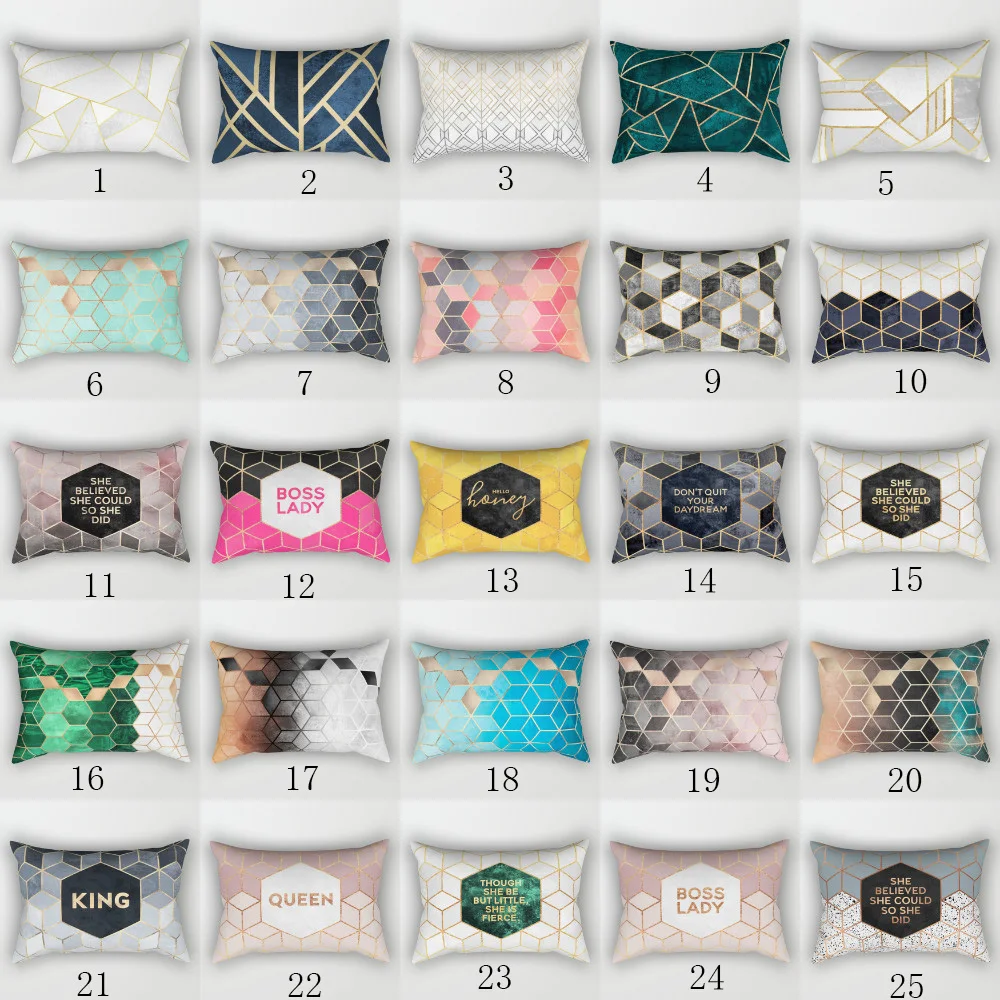 Elife geometric lattice Gradient Cubes throw Cushion Cover Polyester Pillows case Cover For Sofa car Home Decor 30x50cm Elife geometric lattice Gradient Cubes throw Cushion Cover Polyester Pillows case Cover For Sofa car Home Decor 30x50cm