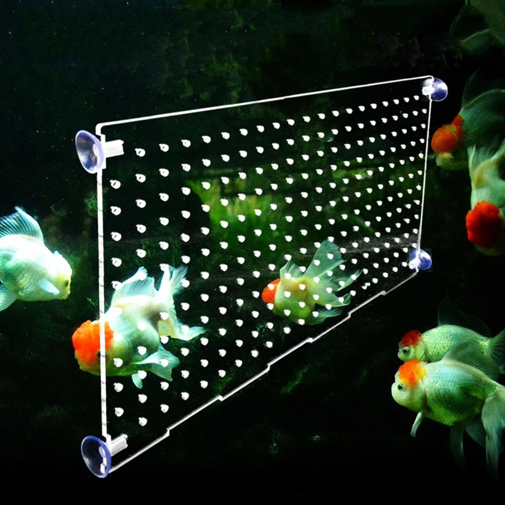 MagiDeal 28.2 x 17cm Aquarium Acrylic Divider Fish Tank Isolation Board Acrylic Divider with Holes