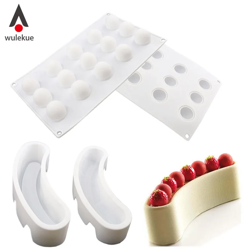 

Wulekue Silicone Cake Mold Decorating Tools Crescent Moon Kit Shape For Mousse Baking Brownie Dessert Cakes Pan