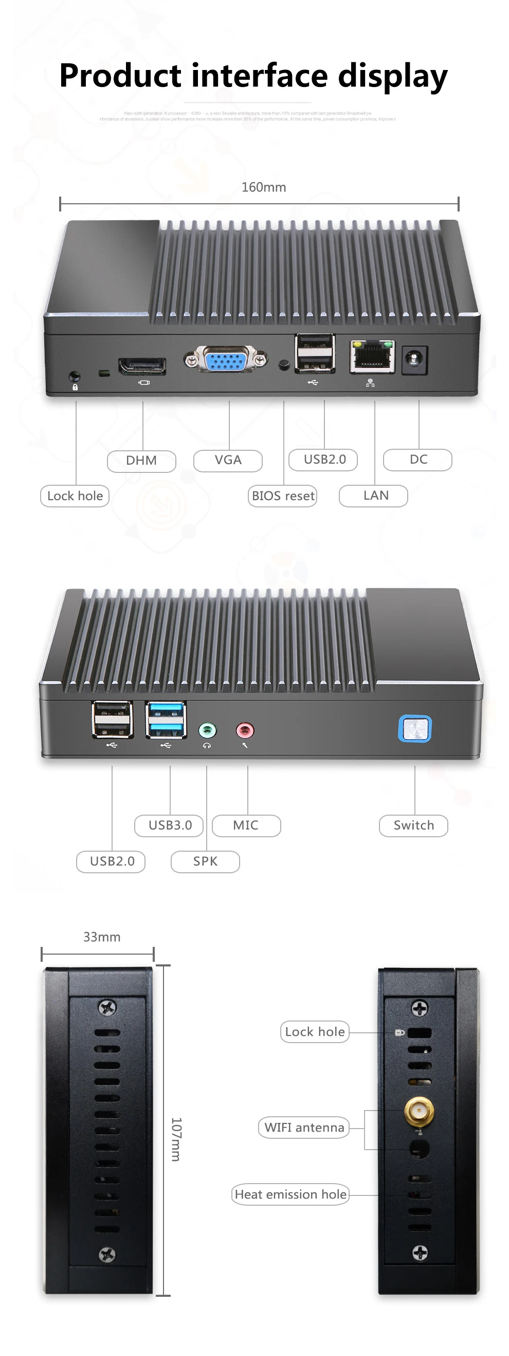 Настольный мини-ПК Minipc оптовая продажа с фабрики безвентиляторный мини-ПК AMD A6 1450 четырехъядерный Windows Win10 Linux игровой компьютер wifi HDMI HTPC DDR3L