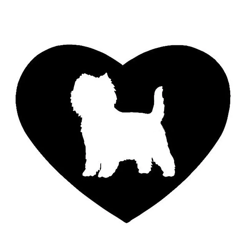 14х11 5 см Love Cairn Terrier стикер на машину с собакой мультфильм собака мотоцикл
