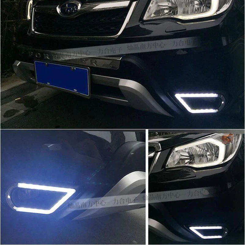 

Hireno Super-bright LED Daytime Running Light for Subaru Forester 2013 2014 Car LED DRL fog lamp 2PCS