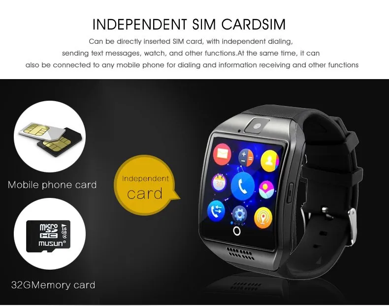  Высокая quailty мобильный часы телефон SIM карты поддерживается smartwatch телефон 