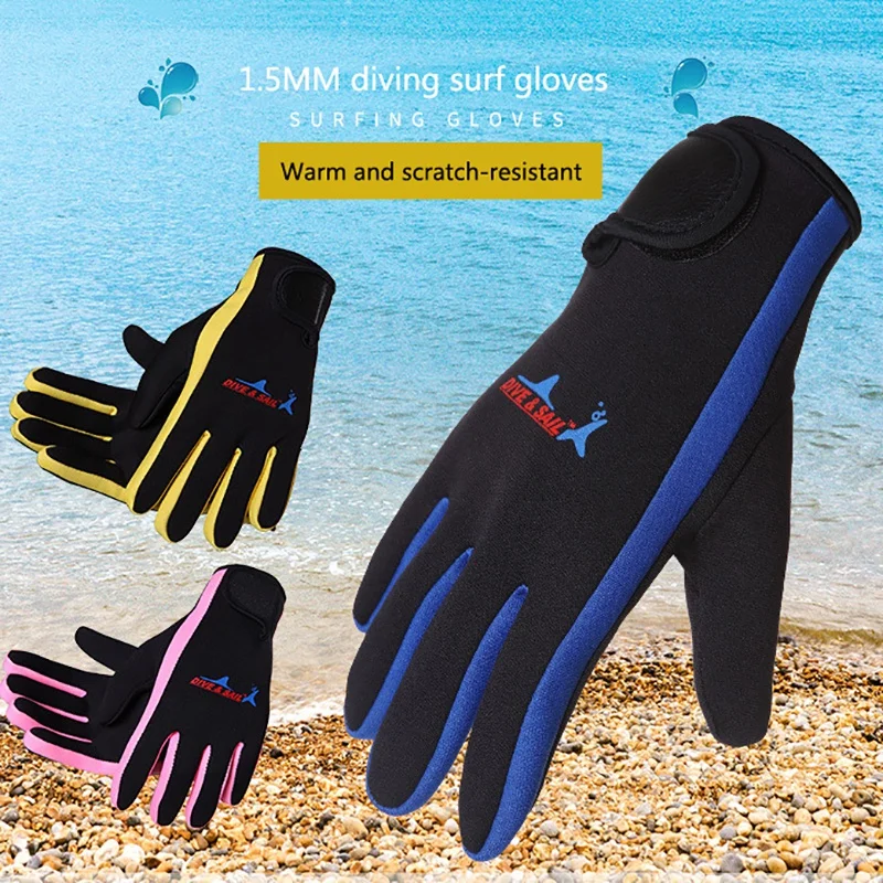 Unisex Underwater Diving Hunting Gloves 1.5MM Diving Anti slip Anti