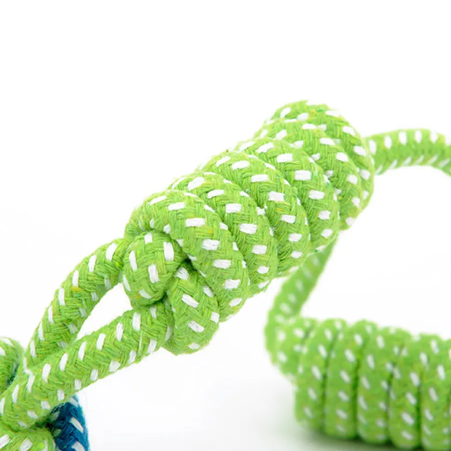 Cotton Dog Rope Toy Knot Puppy Toys Cotton Rope Knot Ball Braided Grinding Teeth Pet Toys Pet Accessories For Small Dogs