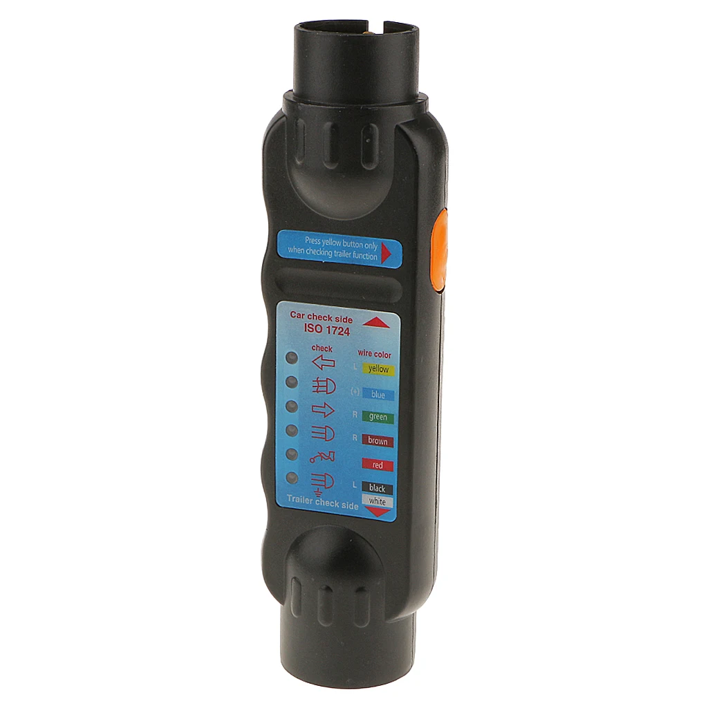 Trailer Wiring Tester 7-way Circuit Plug And Socket With LED Indicator Light Grua de ensayo Tracteur 