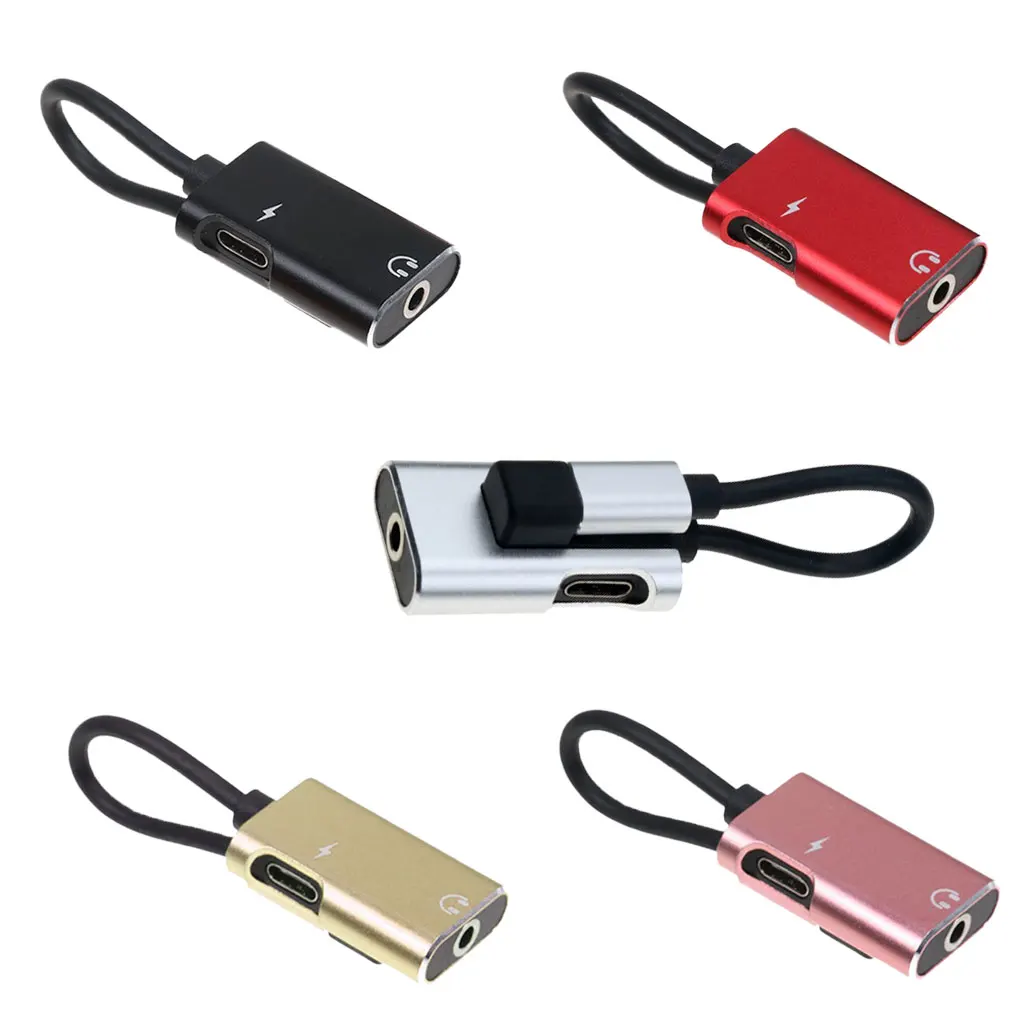 

New 2-in-1 Mini Headphone 3.5mm Port Type-c Charging Aapter Smartphone USB-c Portable Audio Converter