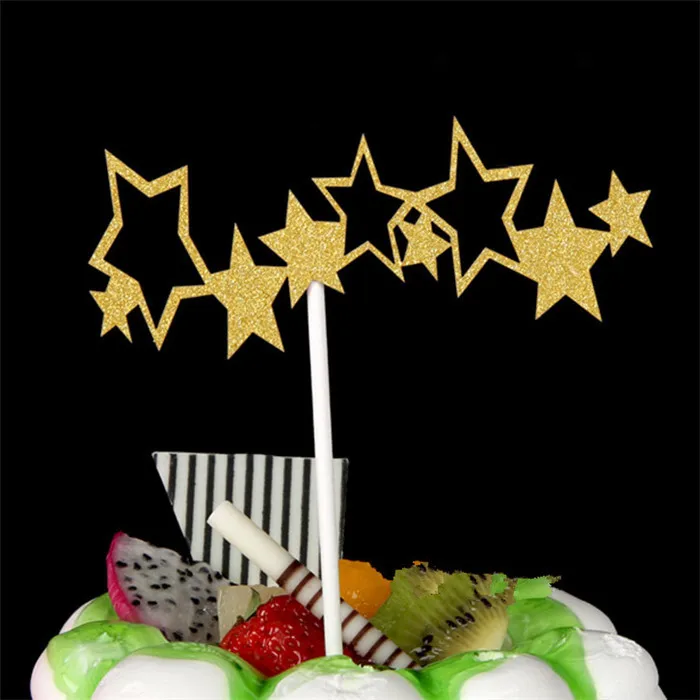 Топпер для торта «С Днем Рождения» первый день рождения мальчик вечерние топперы для кексов Babyshower Девочка аксессуары для выпечки вечерние сувениры топперы для торта - Цвет: H51 Cake Topper