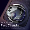 Baseus transmisor de FM Kit de coche Bluetooth manos libres modulador FM inalámbrico para coche Aux Radio Tranmiter MP3 jugador con cargador de coche USB ► Foto 2/6