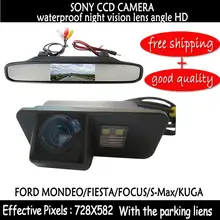4.3 Inch Car Rea View car mirror monitor with Car sony ccd Reverse Camera for 2012 FORD MONDEO/FIESTA/FOCUS HATCHBACK/S-Max/KUGA