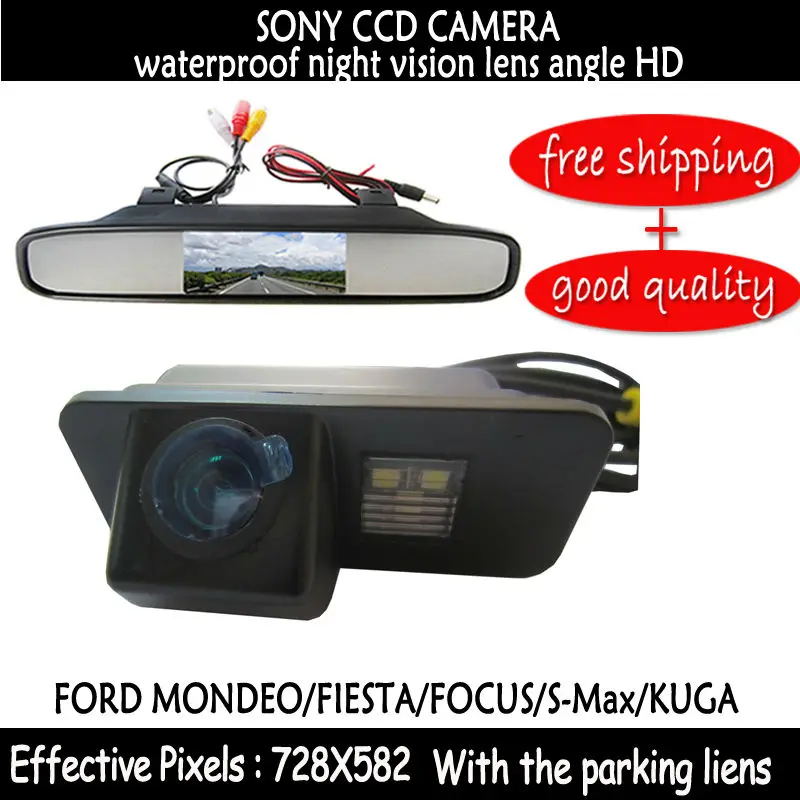 4 3 Inch Car Rea View car mirror monitor with Car sony ccd Reverse font b